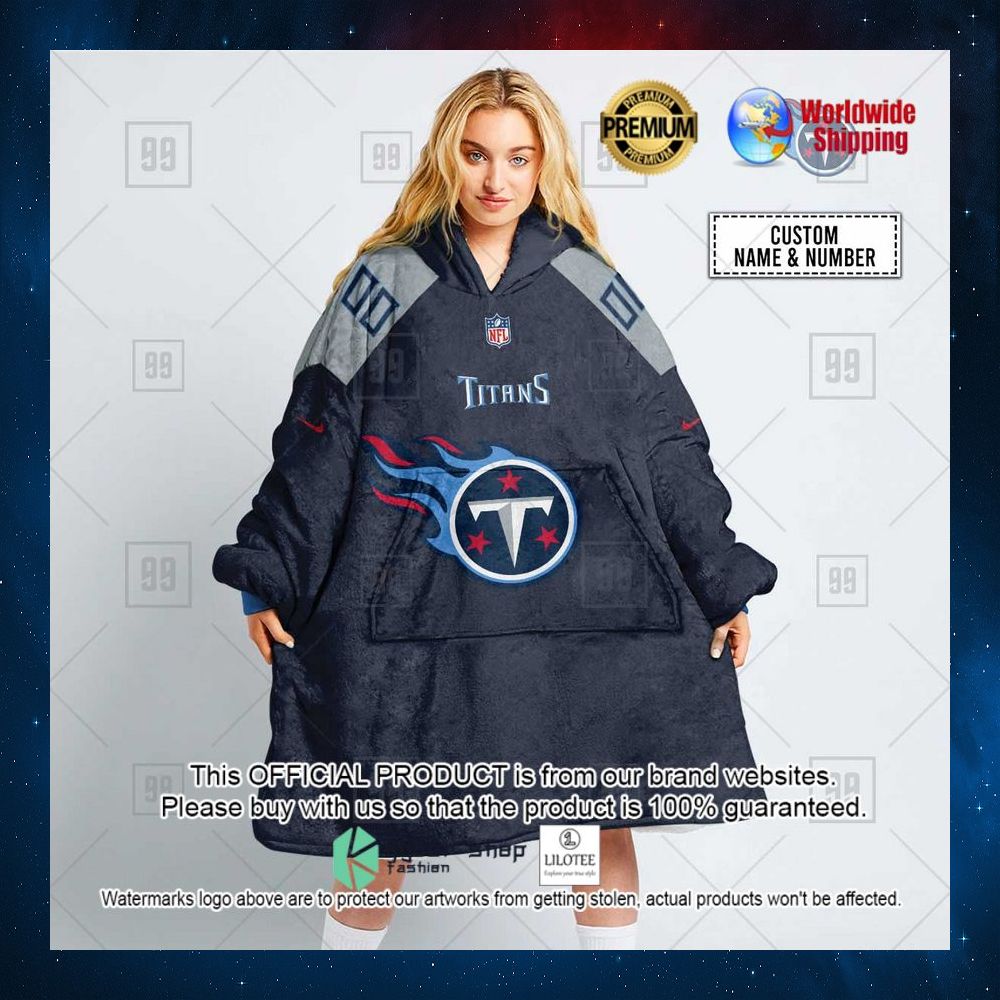 personalized nfl tennessee titans team hoodie blanket 1 355