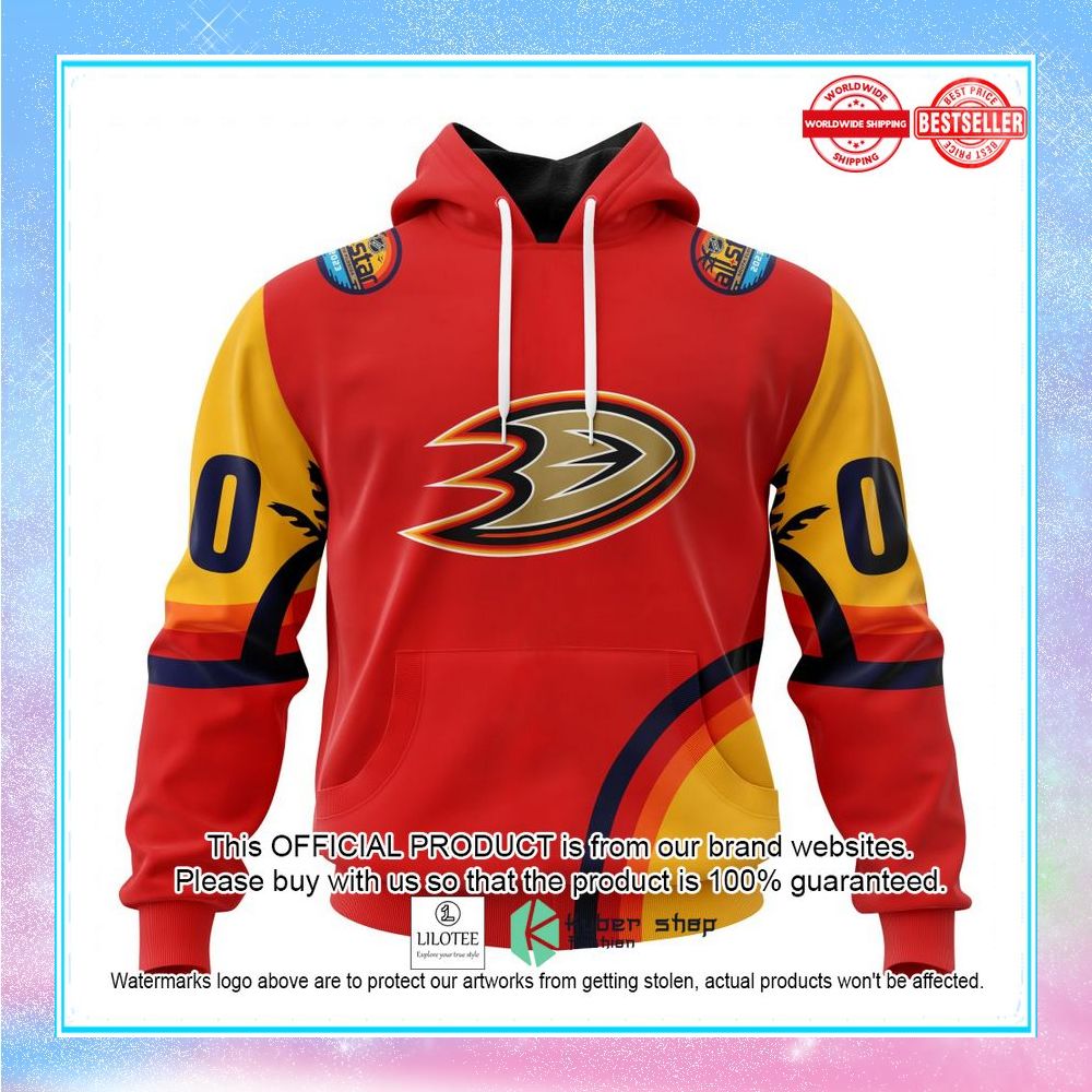 personalized nhl anaheim ducks special all star game design with florida sunset shirt hoodie 1 804