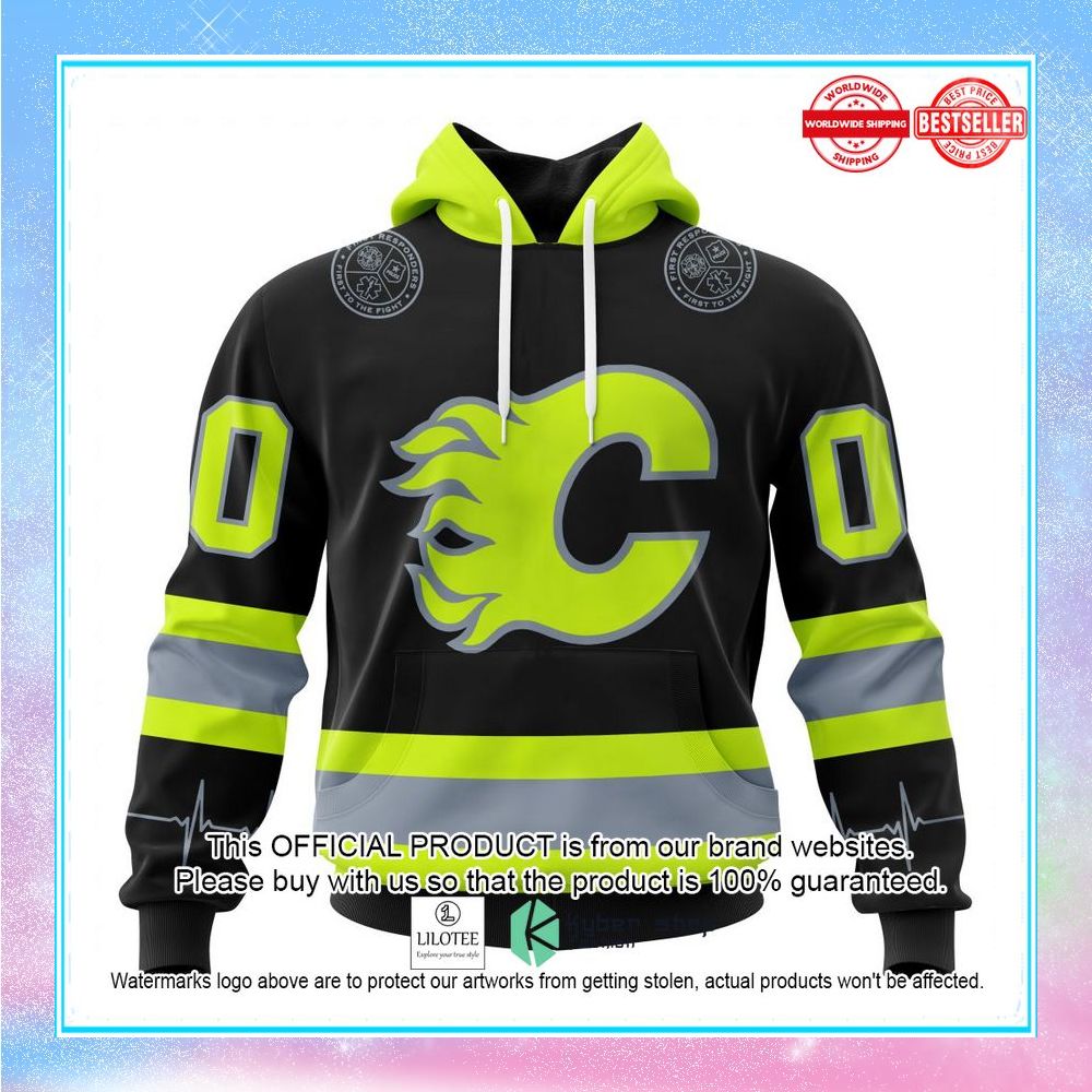 personalized nhl calgary flames firefighter uniforms shirt hoodie 1 20