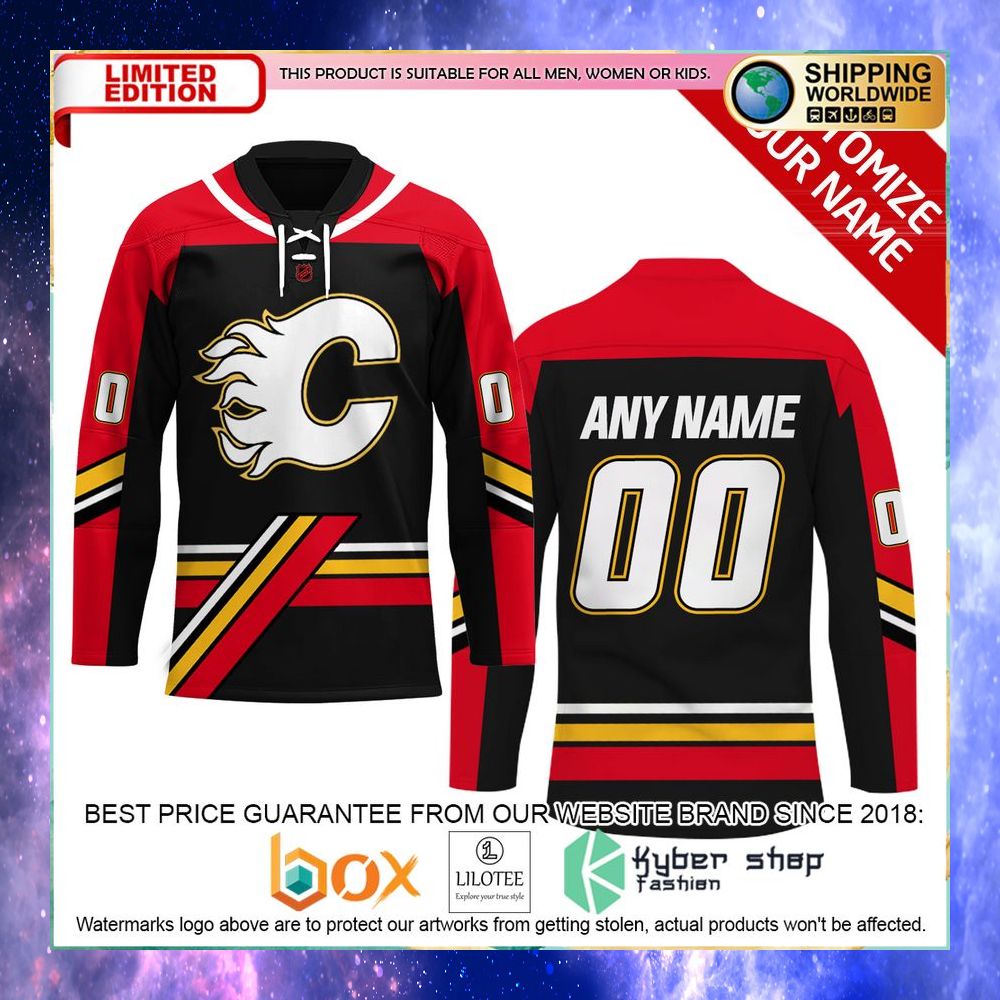 personalized nhl calgary flames reverse retro hockey jersey 1 658