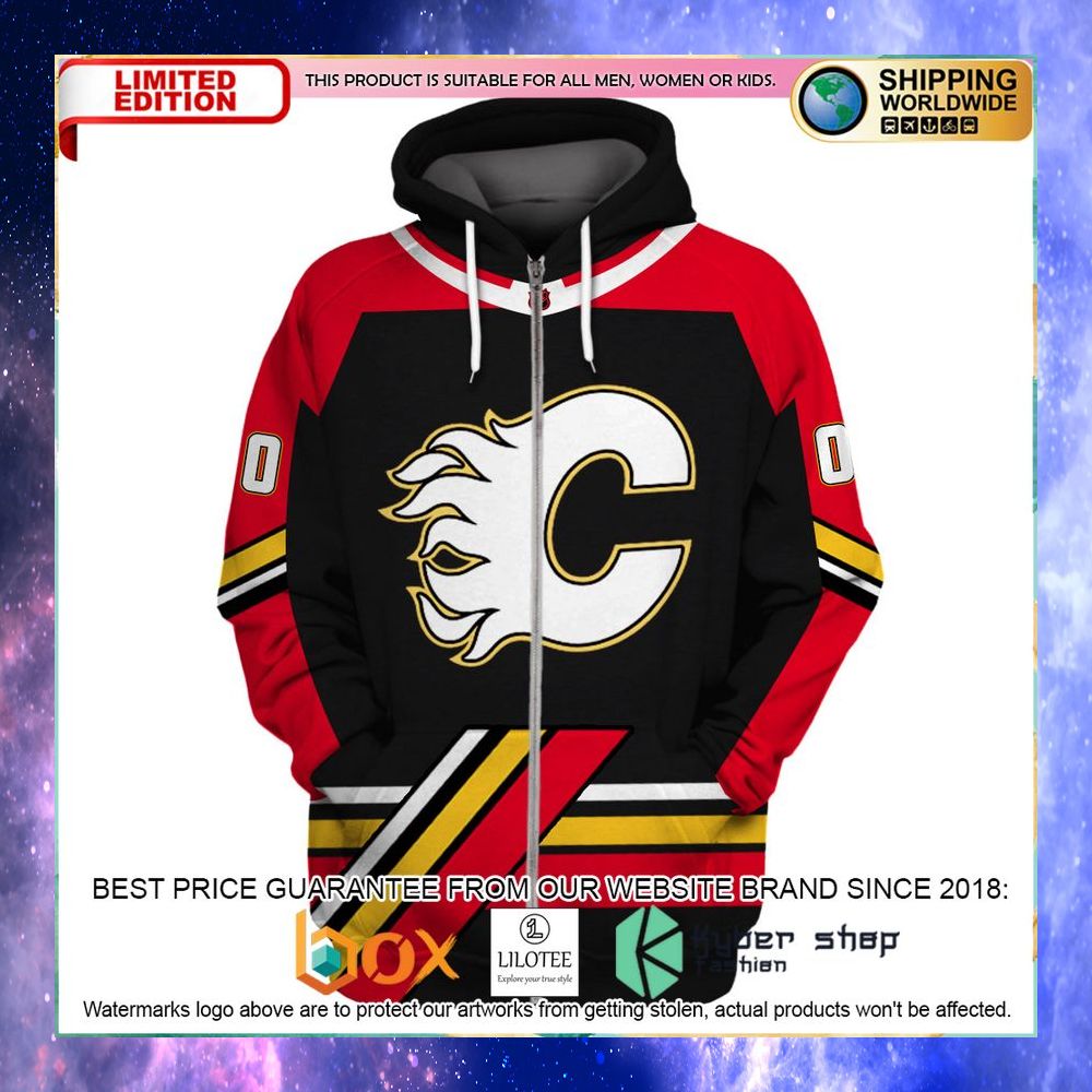 personalized nhl calgary flames reverse retro hoodie shirt 2 187