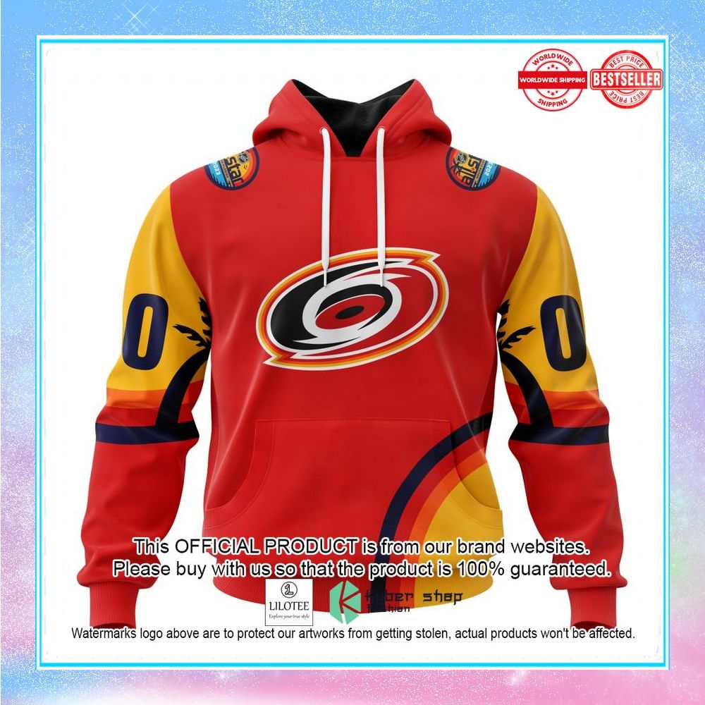 personalized nhl carolina hurricanes special all star game design with florida sunset shirt hoodie 1 278