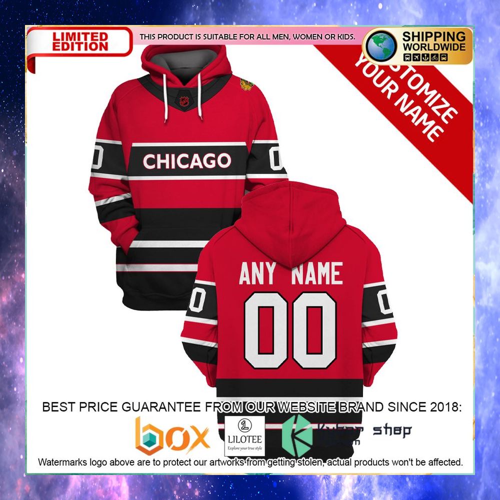 personalized nhl chicago blackhawks reverse retro hoodie shirt 1 365