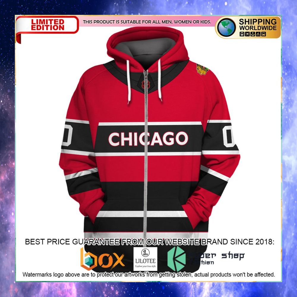 personalized nhl chicago blackhawks reverse retro hoodie shirt 2 279