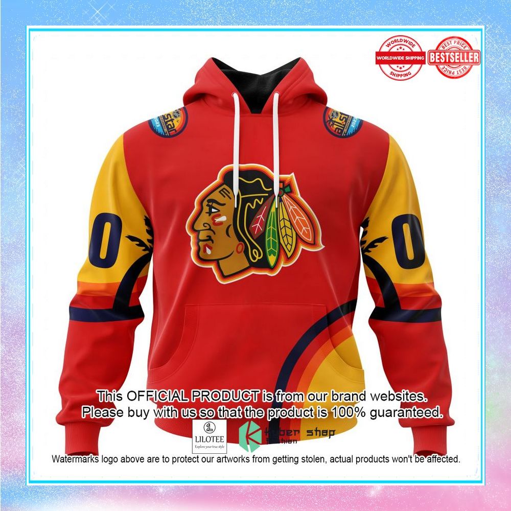 personalized nhl chicago blackhawks special all star game design with florida sunset shirt hoodie 1 524