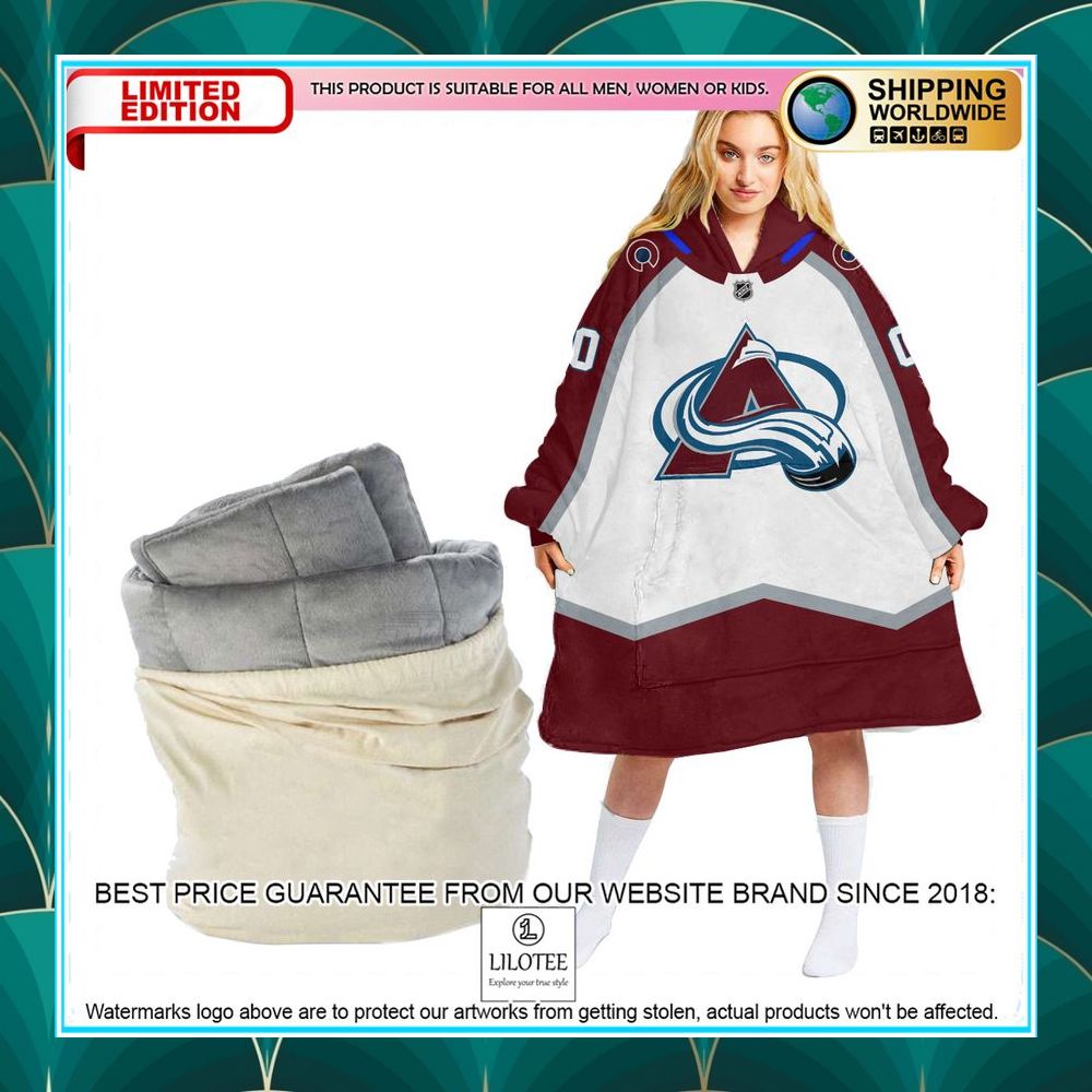 personalized nhl colorado avalanche red oodie blanket hoodie 1 478
