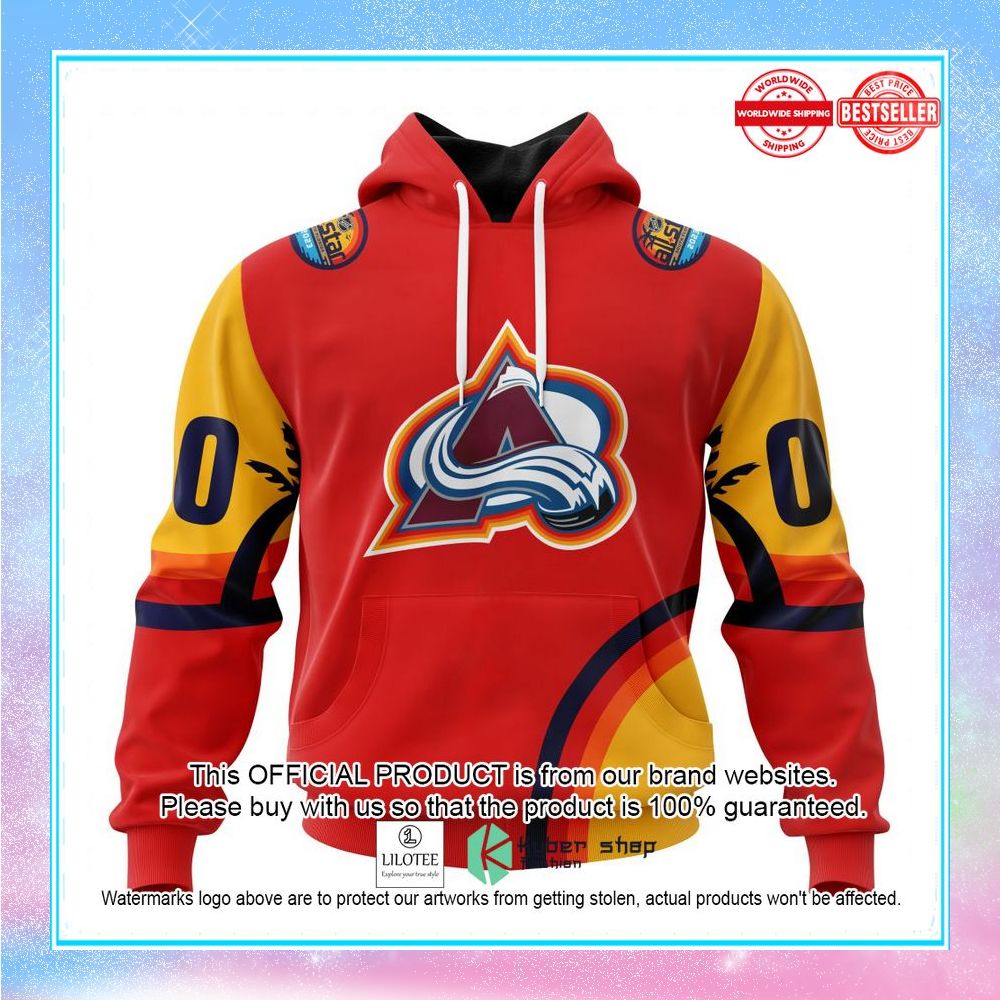 personalized nhl colorado avalanche special all star game design with florida sunset shirt hoodie 1 350