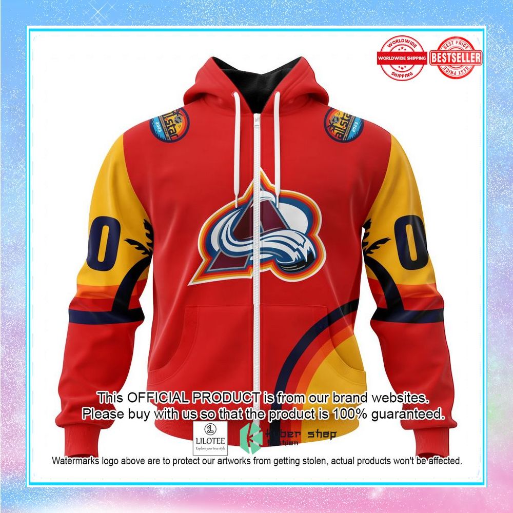 personalized nhl colorado avalanche special all star game design with florida sunset shirt hoodie 2 546