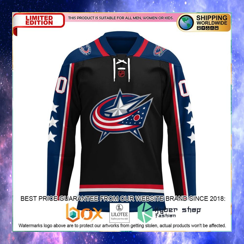 personalized nhl columbus blue jackets reverse retro hockey jersey 2 534