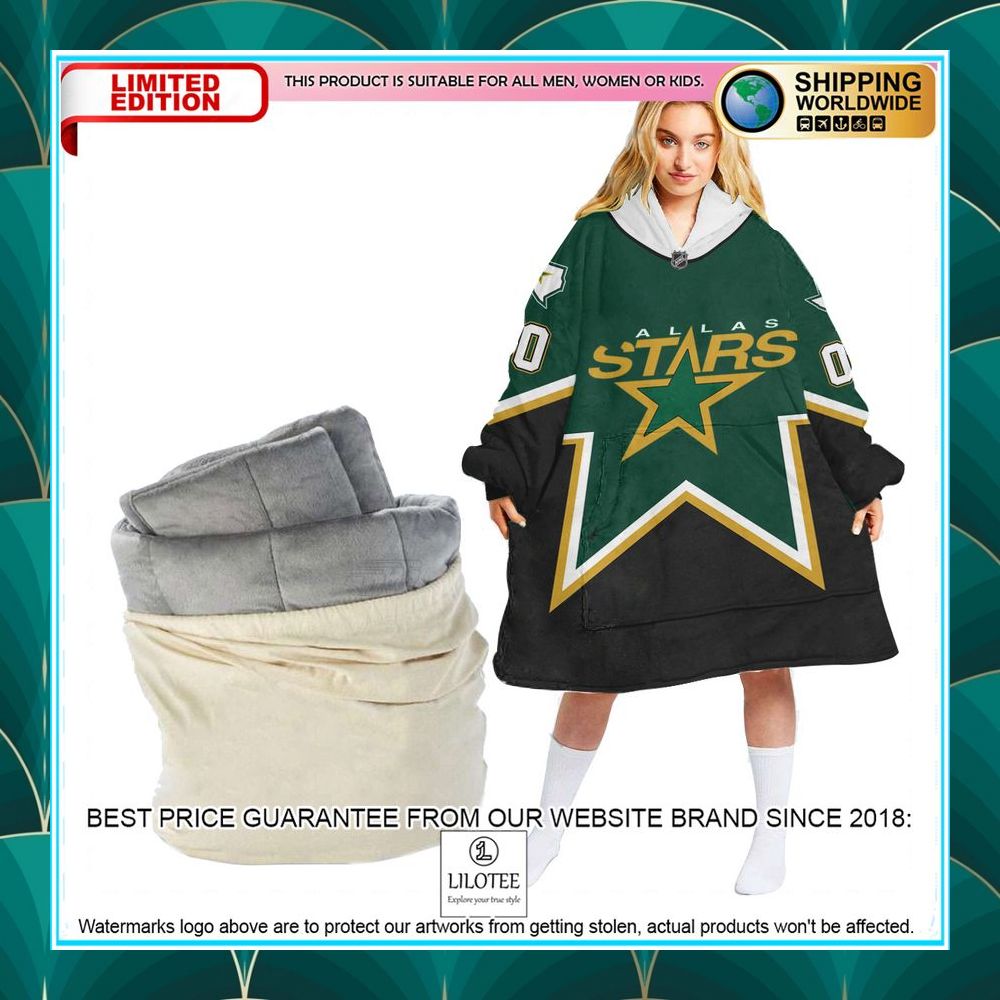 personalized nhl dallas stars oodie blanket hoodie 1 69