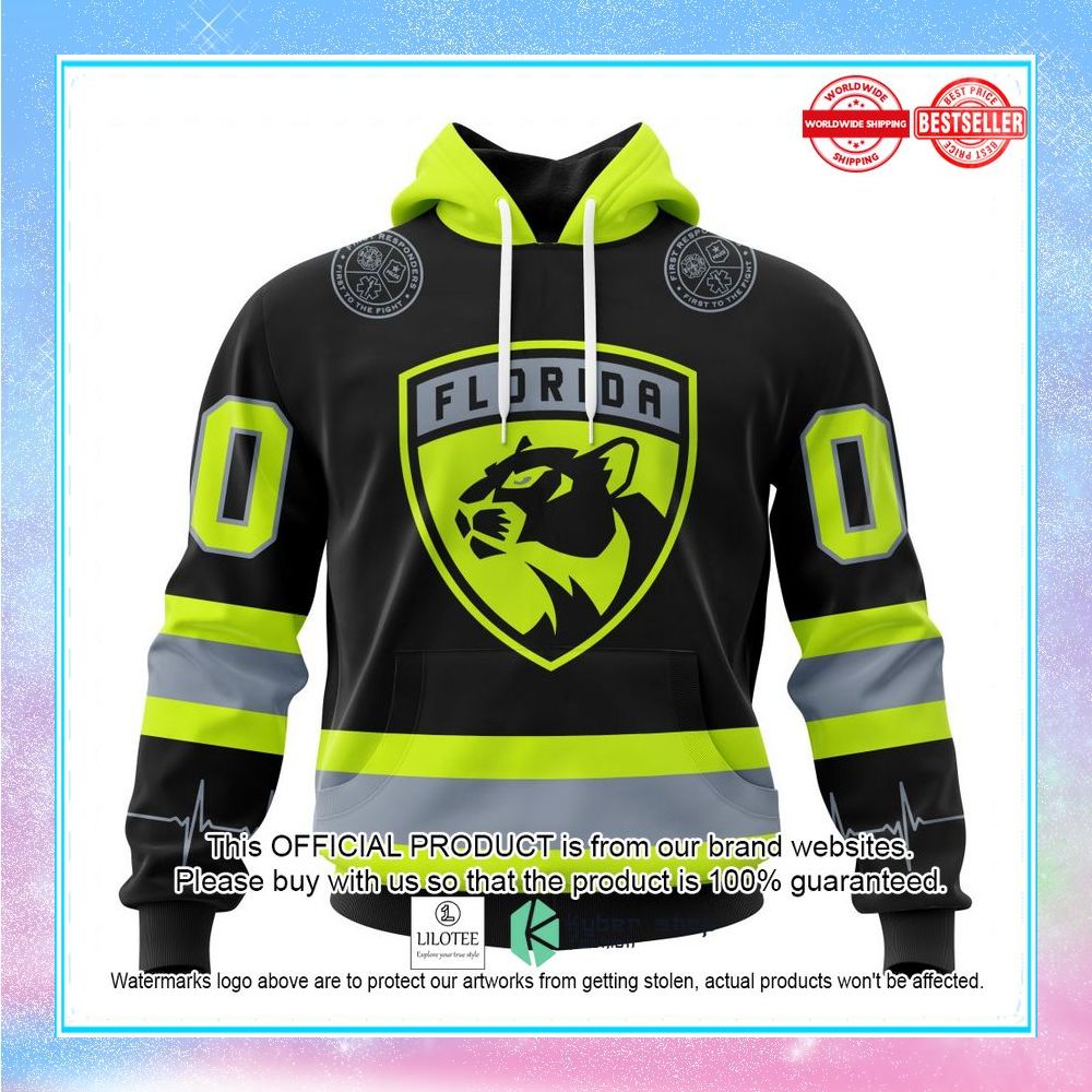 personalized nhl florida panthers firefighter uniforms shirt hoodie 1 534