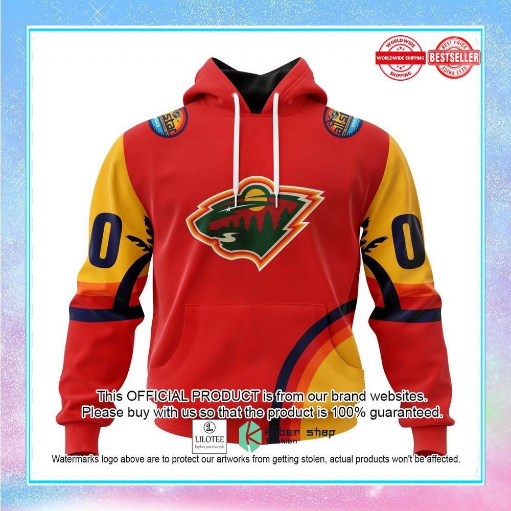 personalized nhl minnesota wild special all star game design with florida sunset shirt hoodie 1 516