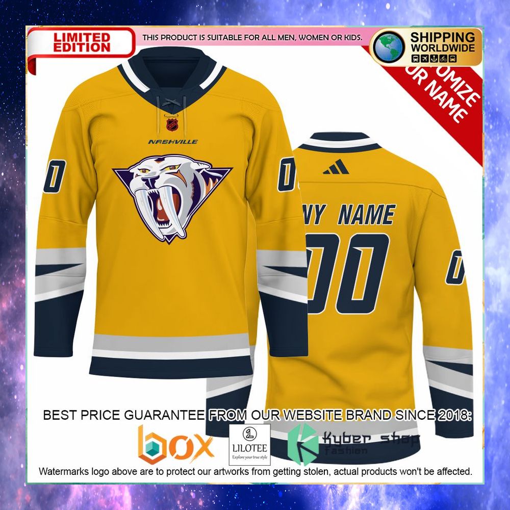 personalized nhl nashville predators reverse retro hockey jersey 1 236