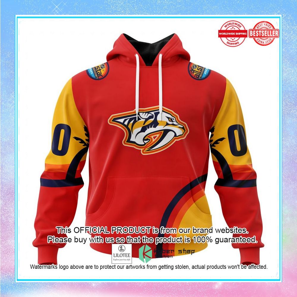 personalized nhl nashville predators special all star game design with florida sunset shirt hoodie 1 574