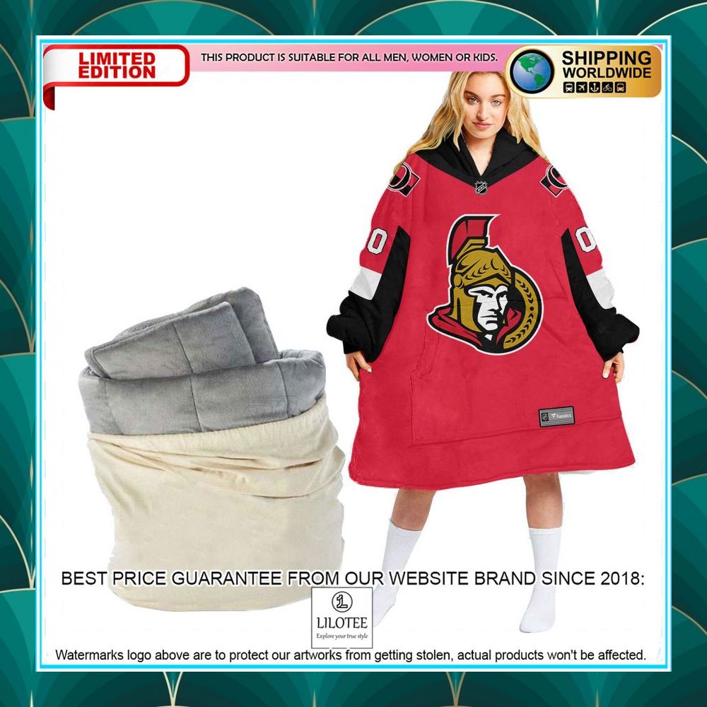 Personalized NHL Ottawa Senators logo Oodie Blanket Hoodie - LIMITED EDITION 3 personalized nhl ottawa senators logo oodie blanket hoodie 3 995