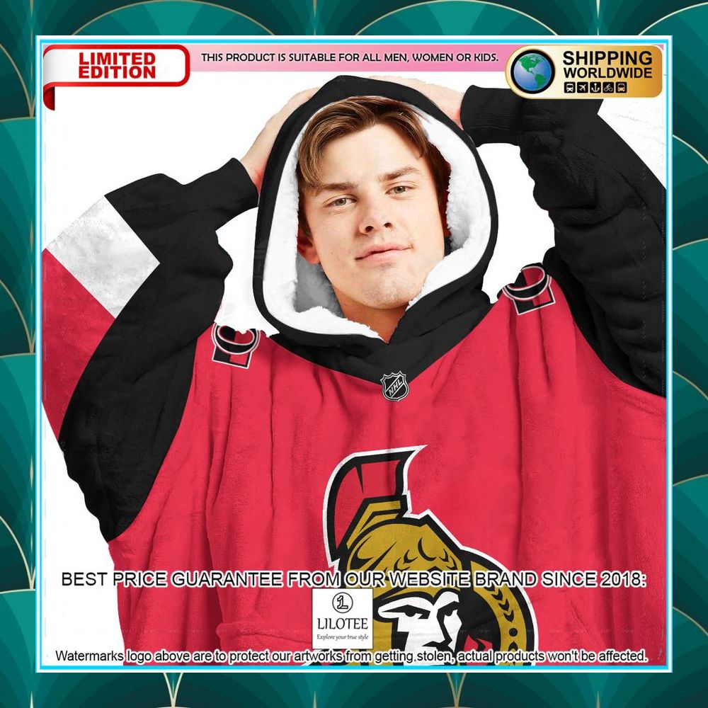 Personalized NHL Ottawa Senators logo Oodie Blanket Hoodie - LIMITED EDITION 4 personalized nhl ottawa senators logo oodie blanket hoodie 4 827
