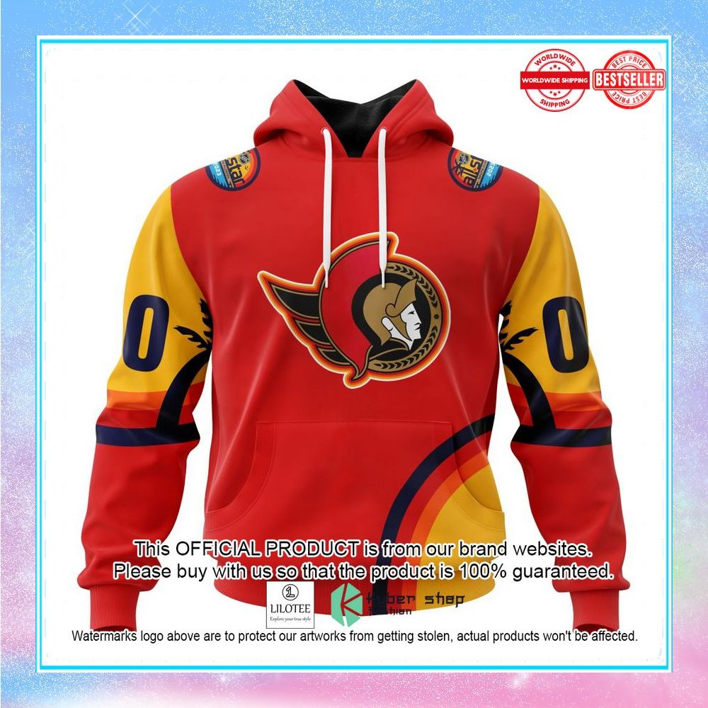 personalized nhl ottawa senators special all star game design with florida sunset shirt hoodie 1 60
