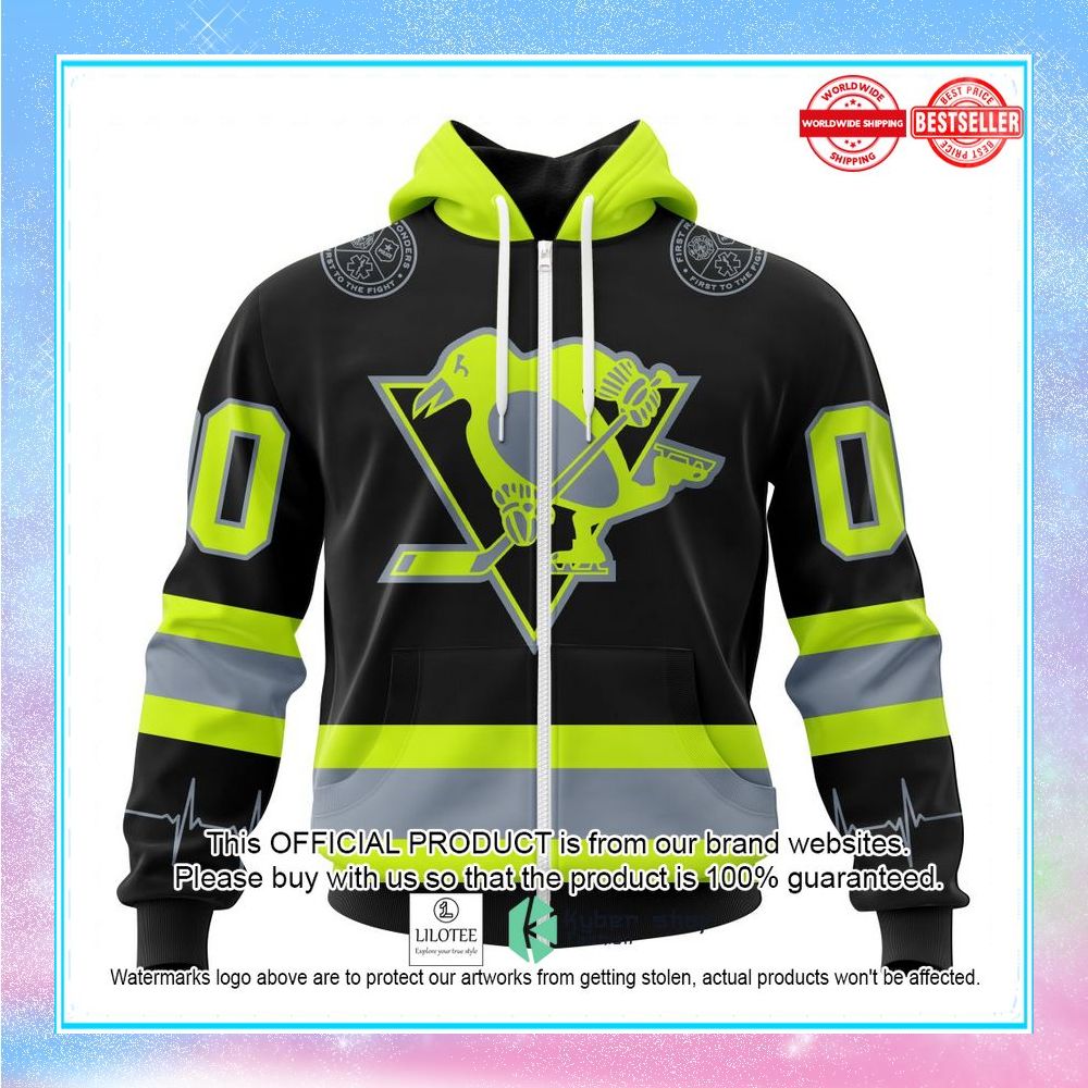 personalized nhl pittsburgh penguins firefighter uniforms shirt hoodie 2 450
