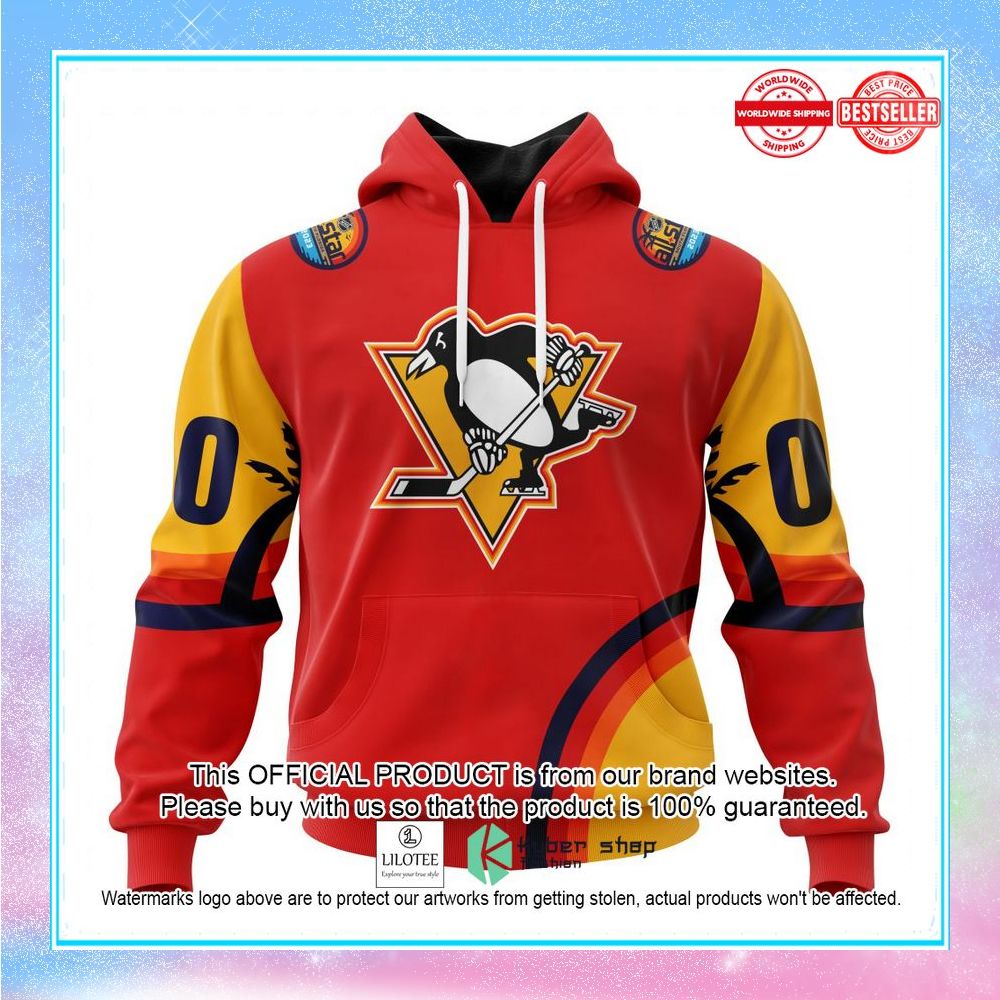 personalized nhl pittsburgh penguins special all star game design with florida sunset shirt hoodie 1 955