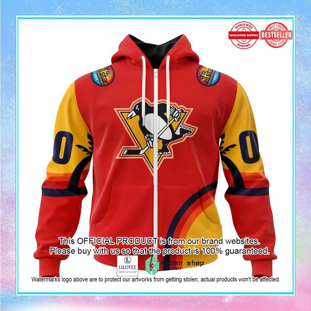 personalized nhl pittsburgh penguins special all star game design with florida sunset shirt hoodie 2 293