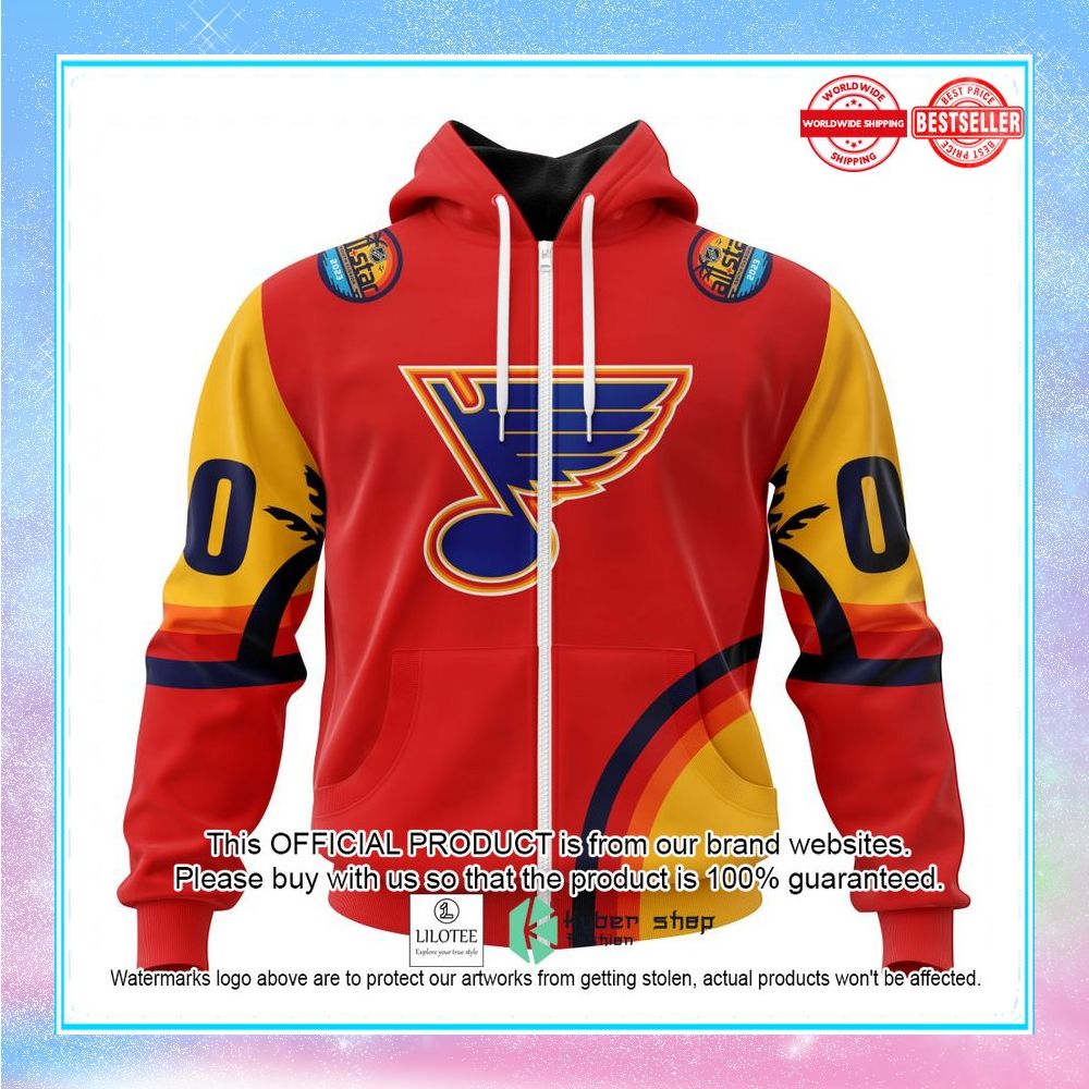 personalized nhl st louis blues special all star game design with florida sunset shirt hoodie 2 694