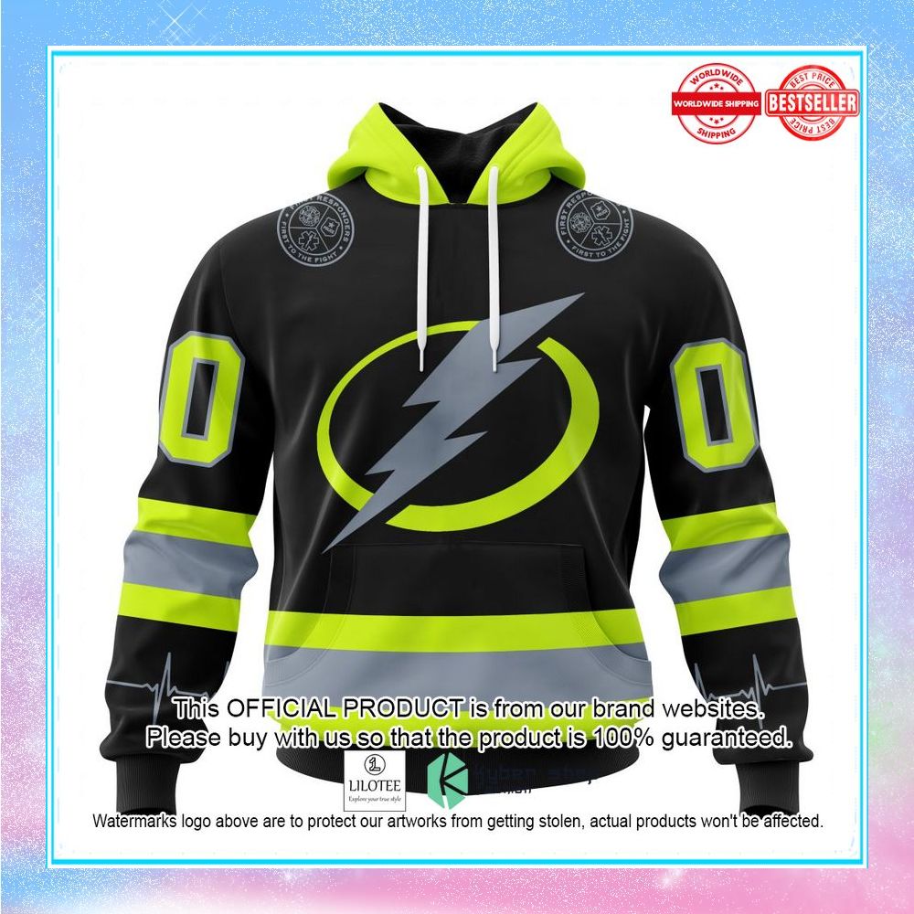 personalized nhl tampa bay lightning firefighter uniforms shirt hoodie 1 710