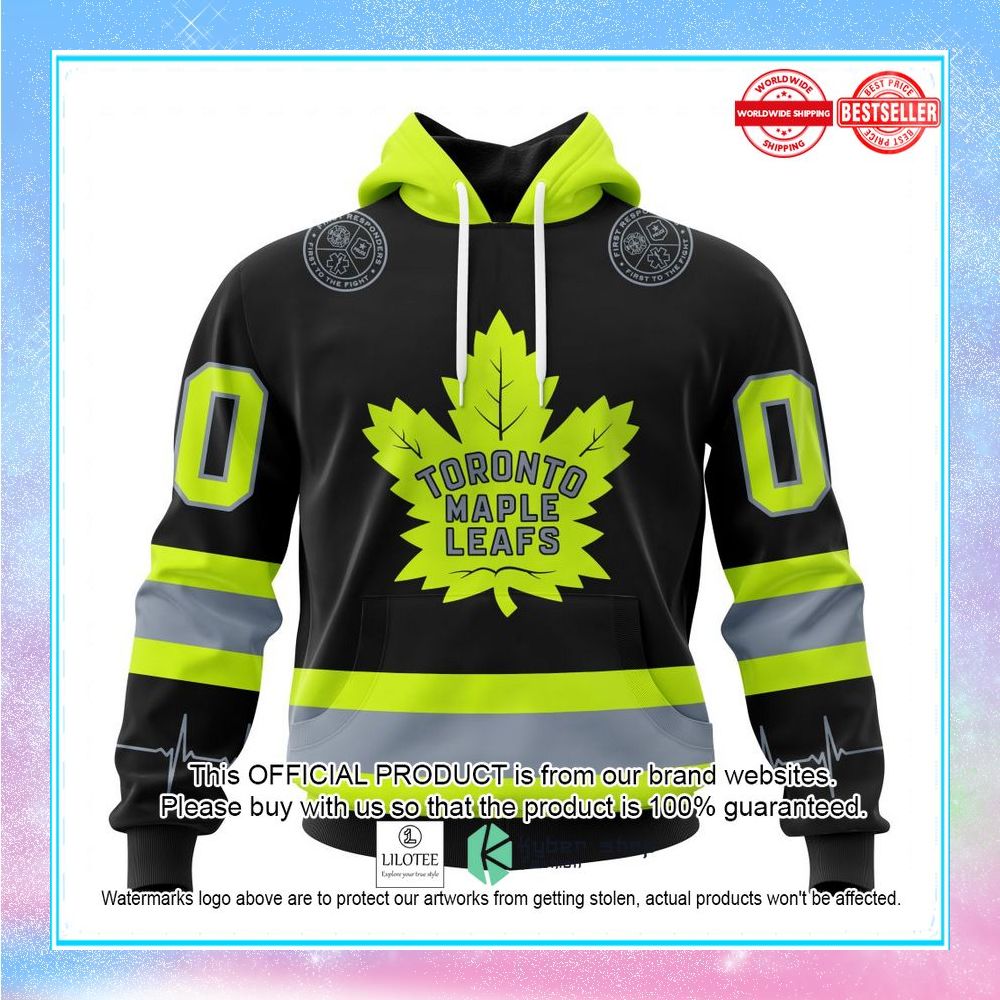 personalized nhl toronto maple leafs firefighter uniforms shirt hoodie 1 507