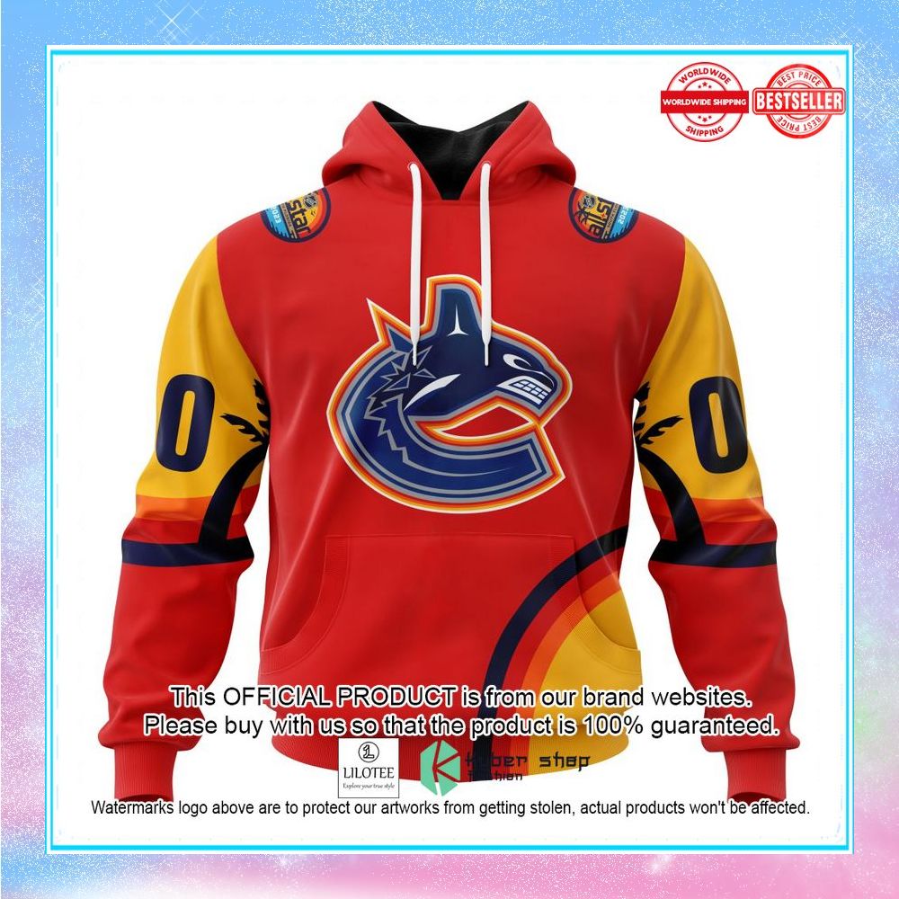 personalized nhl vancouver canucks special all star game design with florida sunset shirt hoodie 1 239