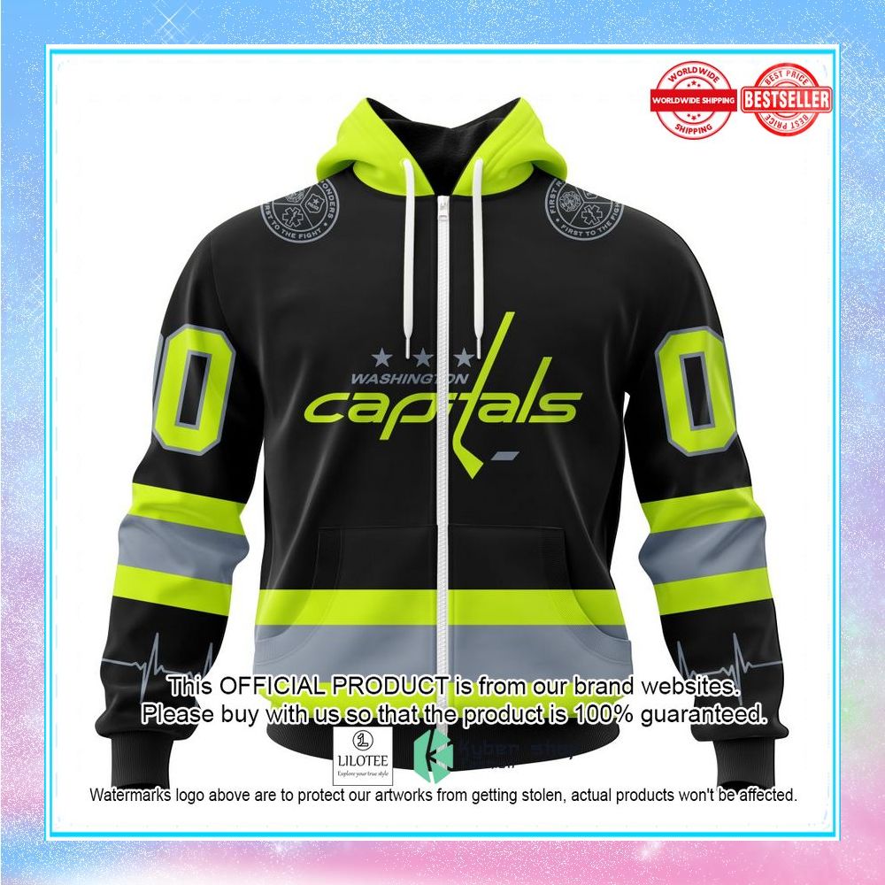 personalized nhl washington capitals firefighter uniforms shirt hoodie 2 573