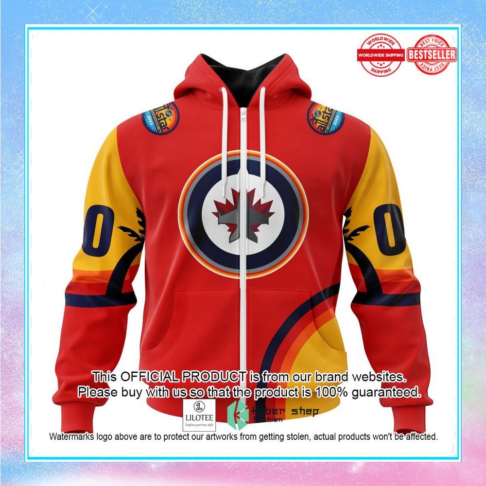 personalized nhl winnipeg jets special all star game design with florida sunset shirt hoodie 2 706