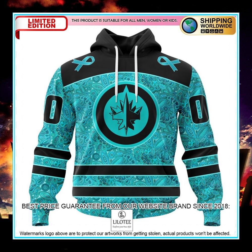 personalized nhl winnipeg jets special design fight ovarian cancer 3d hoodie shirt 1 710