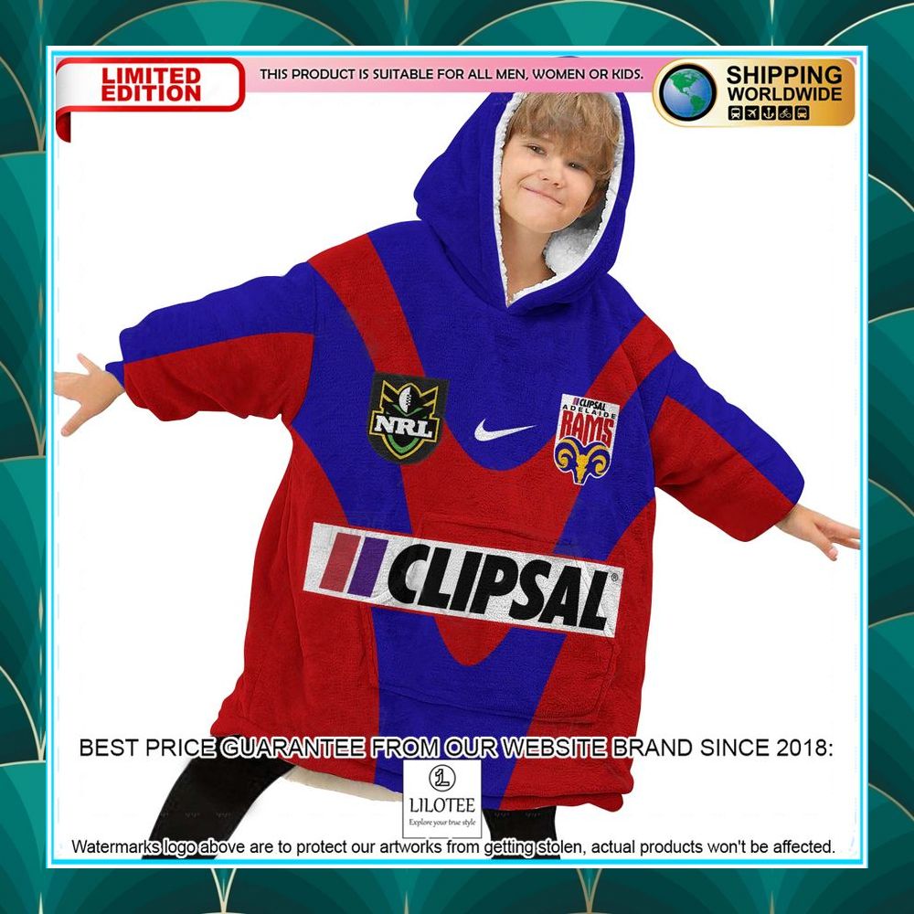Personalized NRL Adelaide Rams Oodie Blanket Hoodie - LIMITED EDITION 6 personalized nrl adelaide rams oodie blanket hoodie 6 692