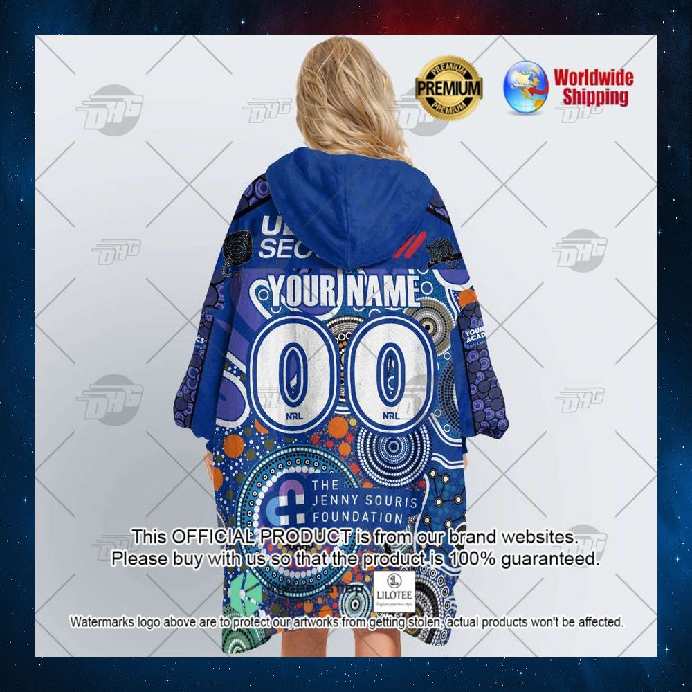 personalized nrl canterbury bulldogs indigenous laundy hotels hoodie blanket 3 271
