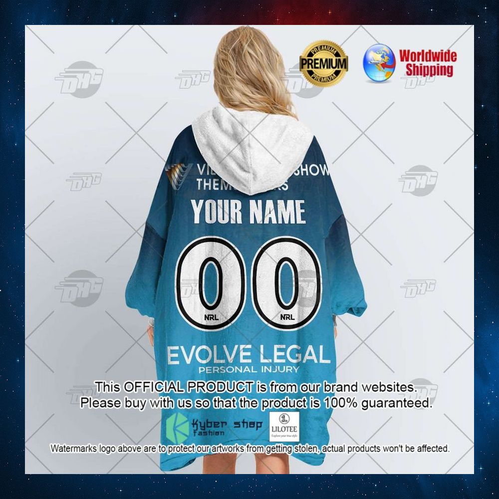 personalized nrl gold coast titans mypaynow hoodie blanket 3 641