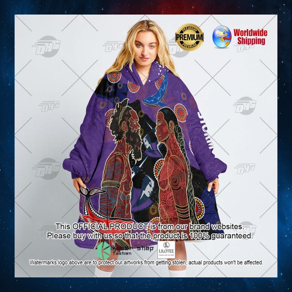 personalized nrl melbourne storm indigenous naidoc hoodie blanket 3 282