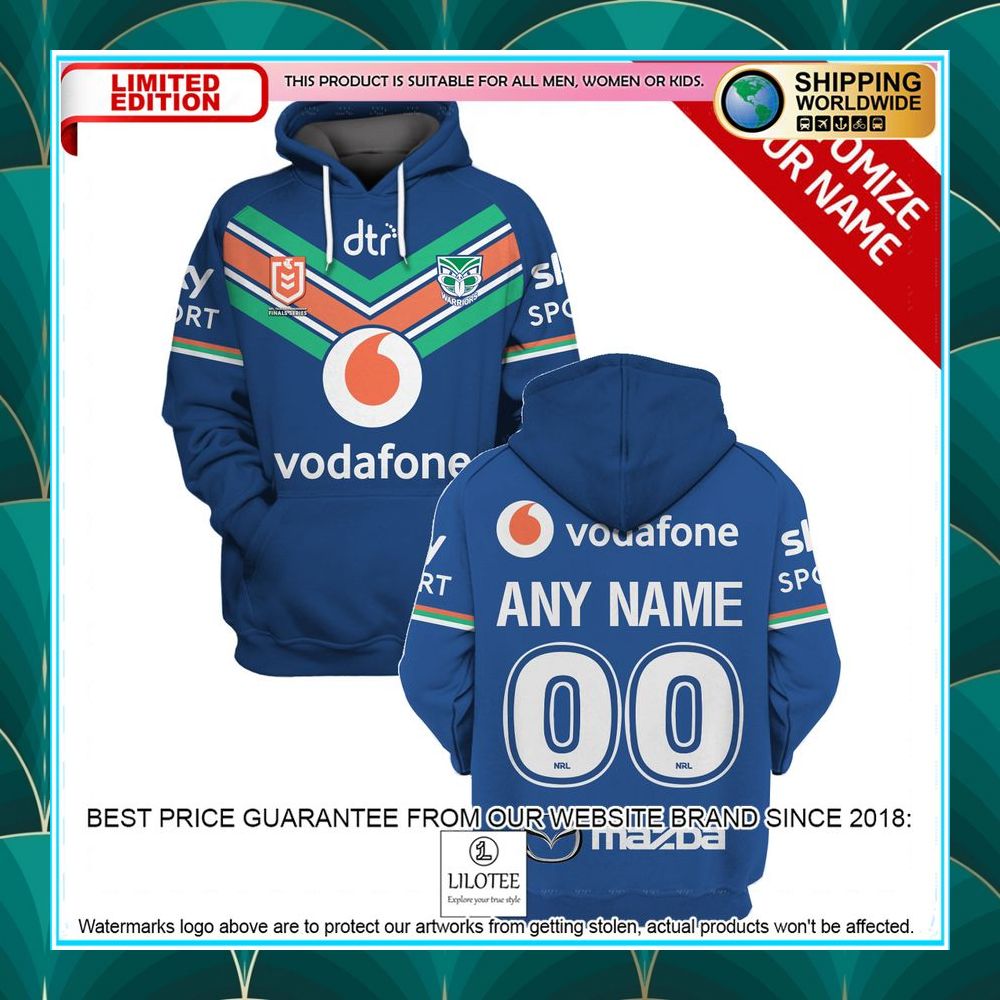 personalized nrl new zealand warriors blue shirt hoodie 1 995