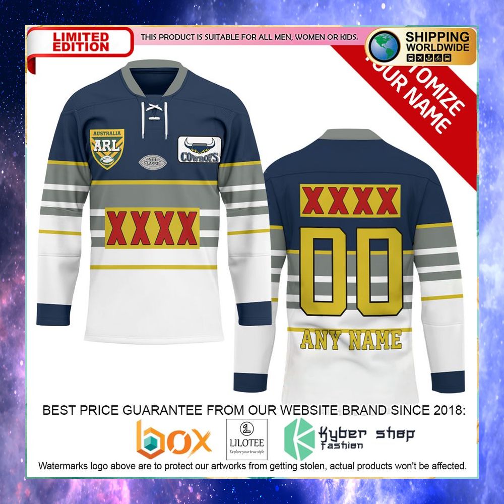 personalized nrl north queensland cowboys hockey jersey 1 882