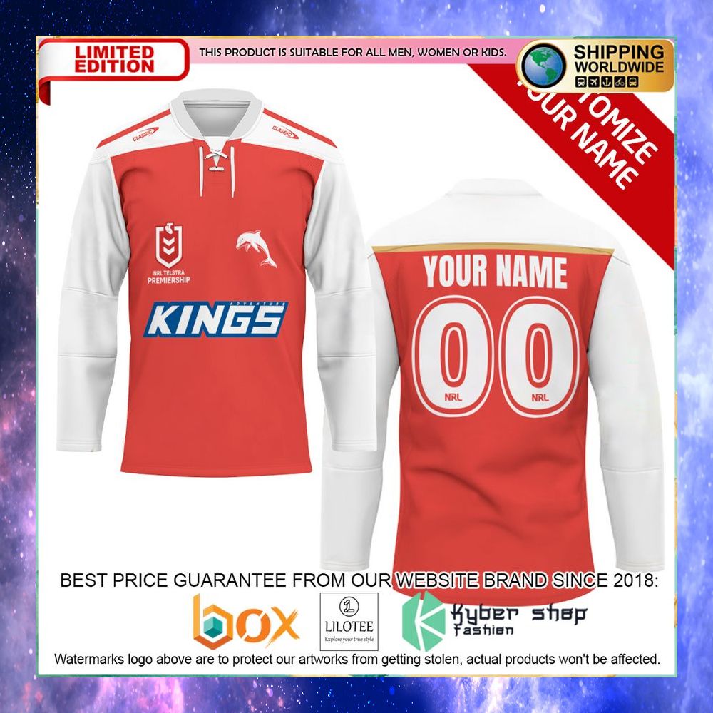personalized nrl redcliffe dolphins hockey jersey 1 174