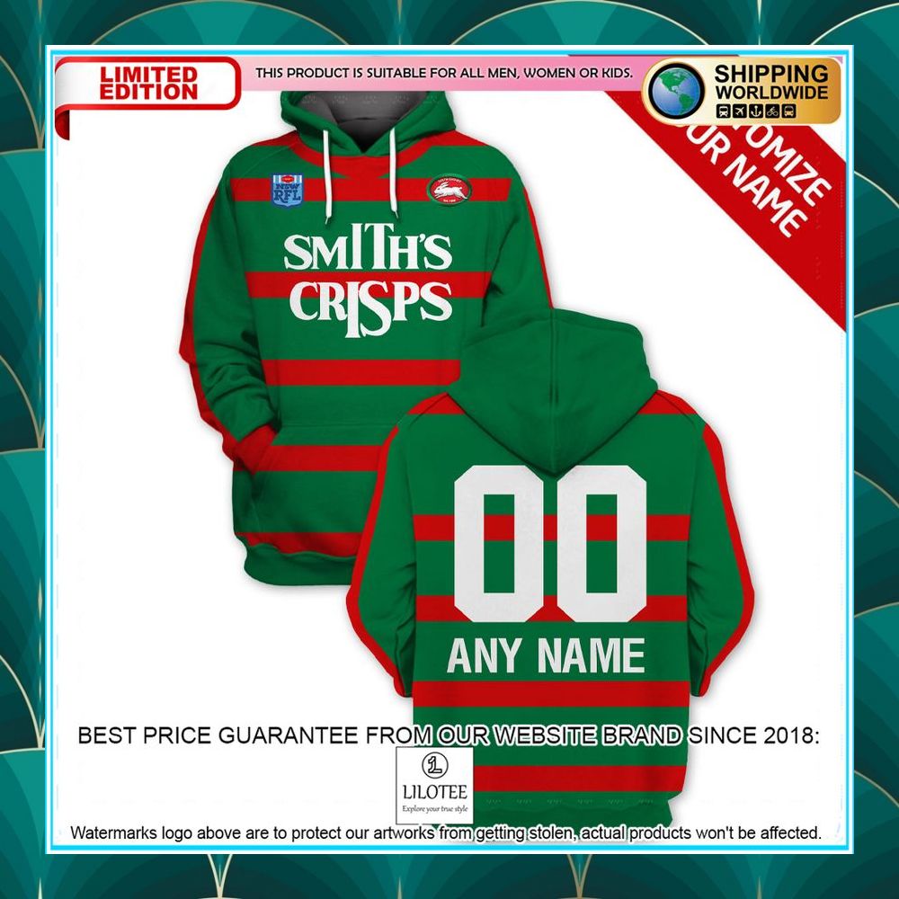 personalized nrl south sydney rabbitohs smiths crisps shirt hoodie 1 780