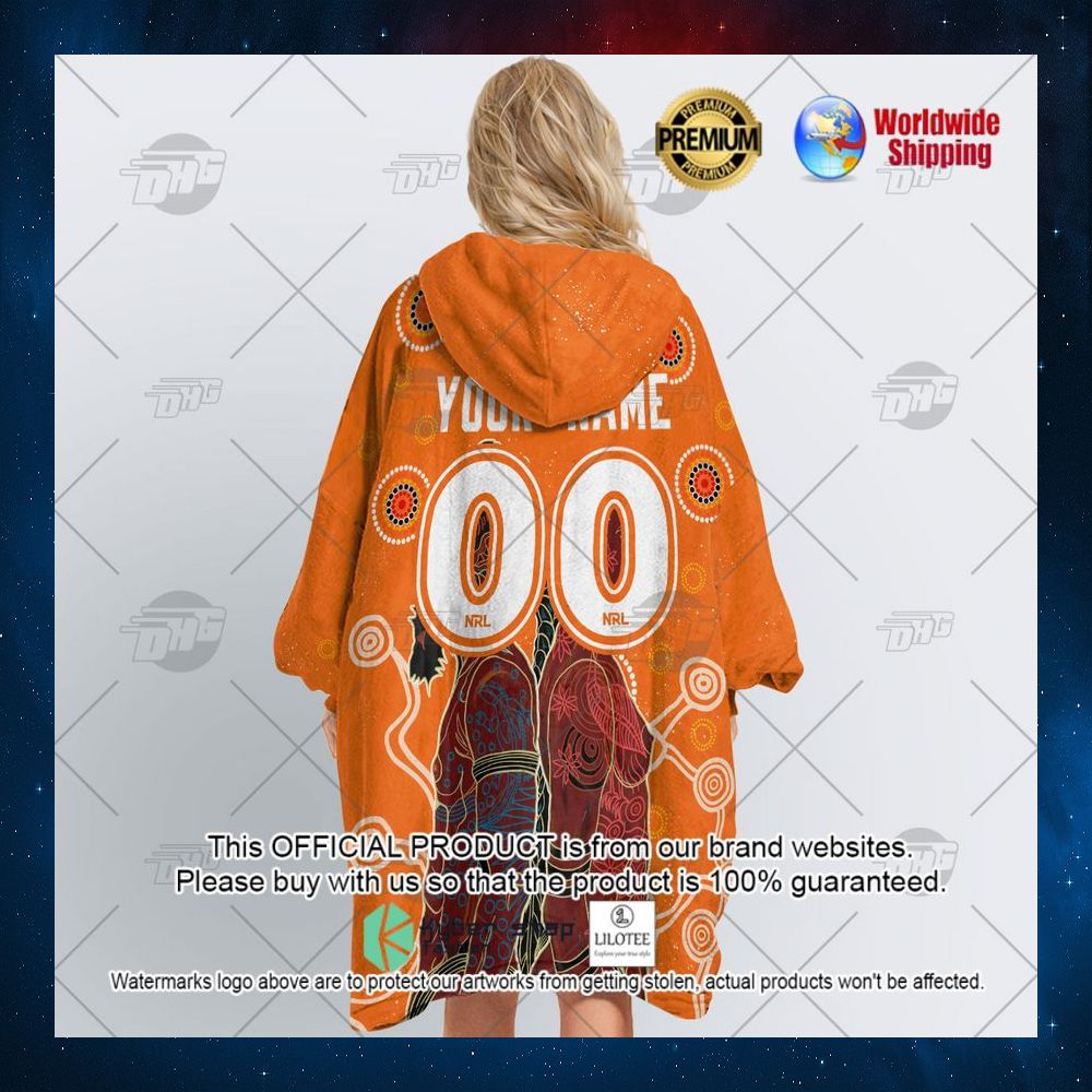 personalized nrl wests tigers indigenous naidoc hoodie blanket 4 350