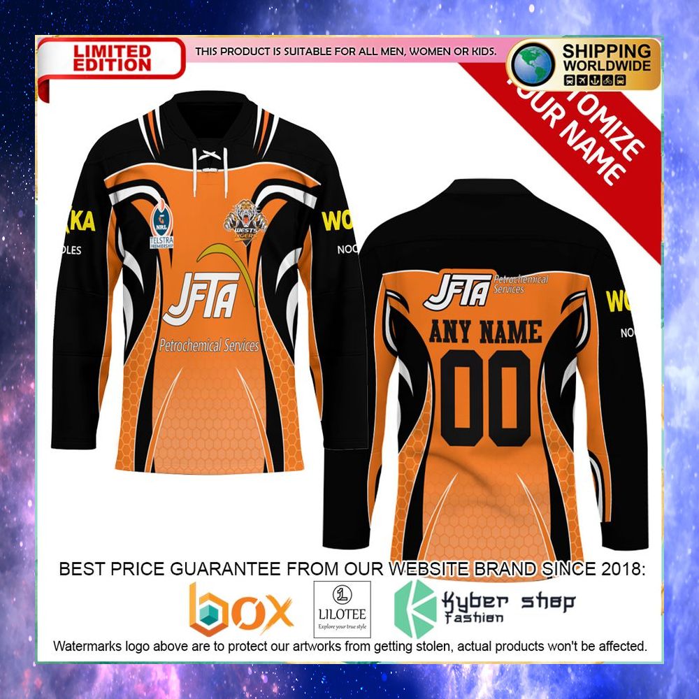 personalized nrl wests tigers team hockey jersey 1 819