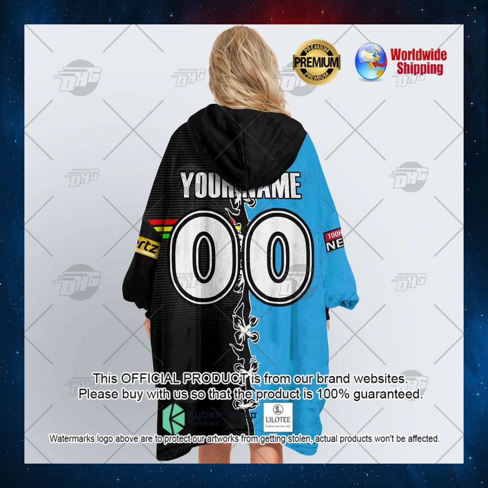 personalized nsw blues nrl penrith panthers hoodie blanket 4 919