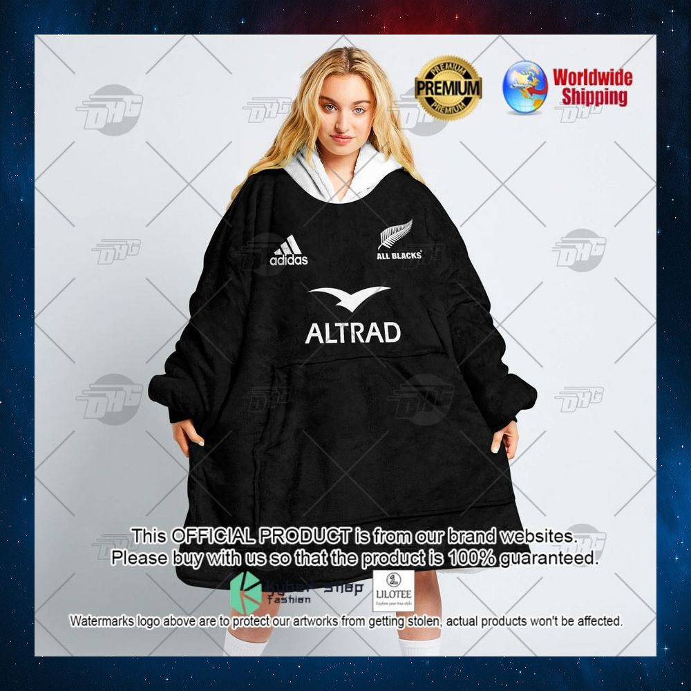 personalized nzl rugby all blacks 2022 23 home hoodie blanket 3 906