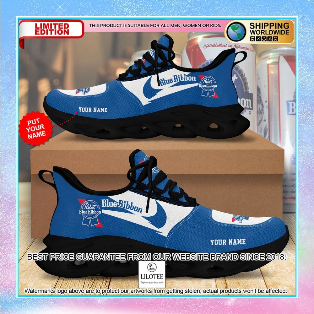 personalized pabst blue ribbon clunky max soul shoes 2 36