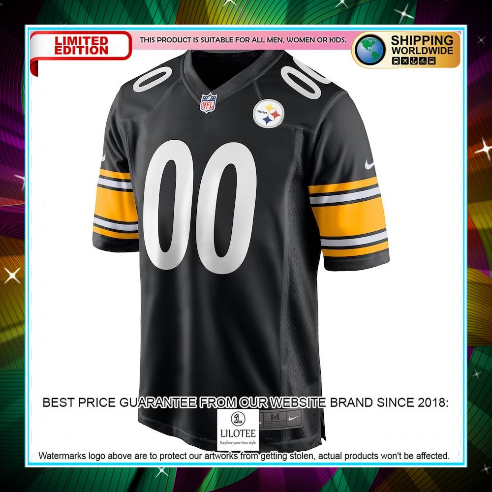 personalized pittsburgh steelers player black football jersey 2 839