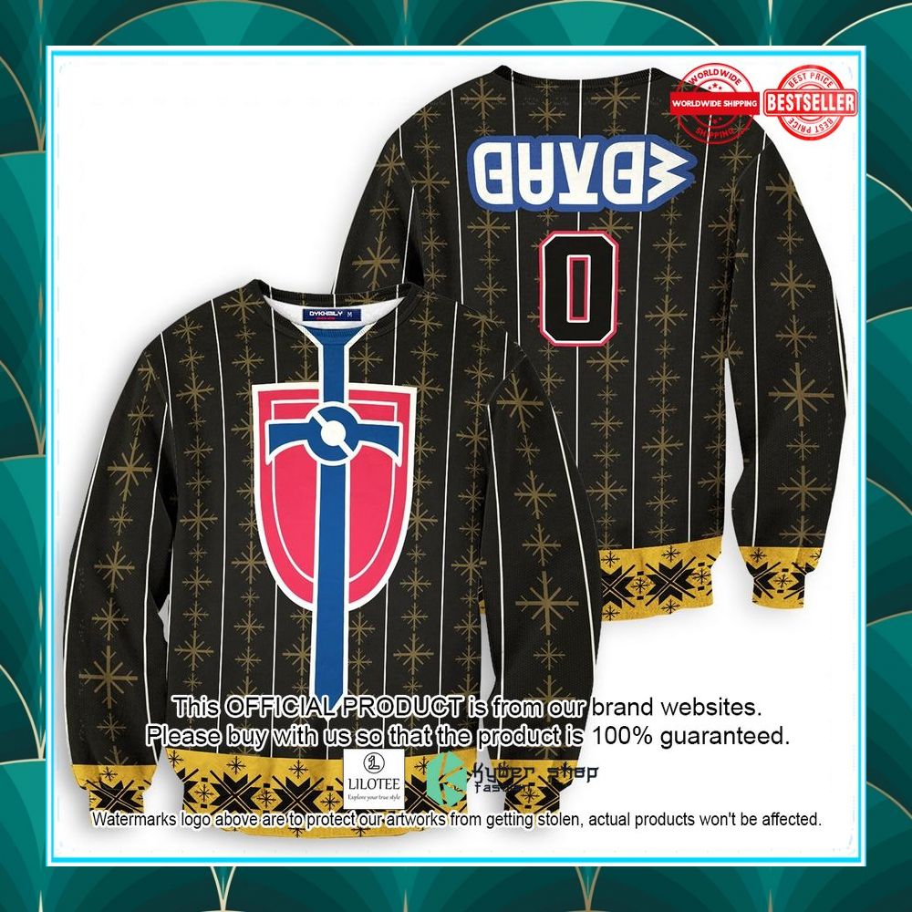 personalized poke champion uniform ugly sweater 1 397