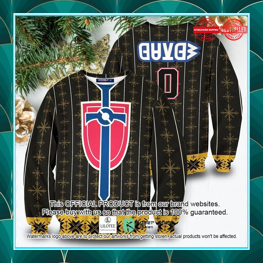 personalized poke champion uniform ugly sweater 2 155