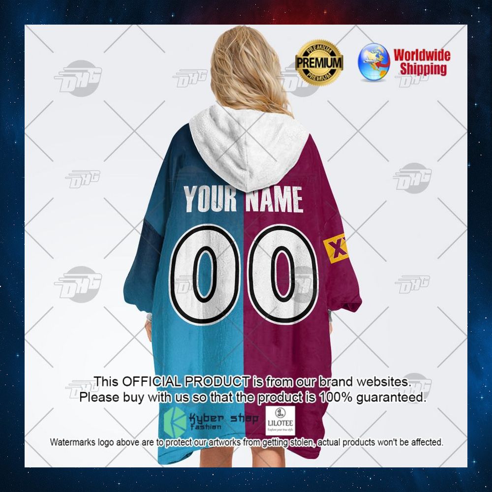personalized qld maroons nrl gold coast titans 2022 hoodie blanket 4 458