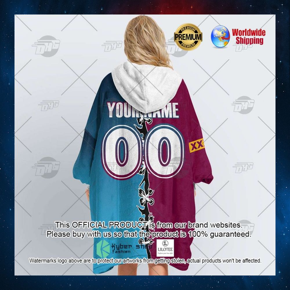 personalized qld maroons nrl gold coast titans hoodie blanket 4 223