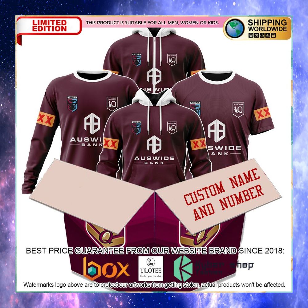 personalized qld maroons state of origin 2023 hoodie shirt 1 232